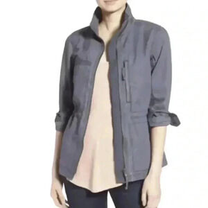 Madewell Fleet Jacket Dusty Blue Light Zipper Long Sleeves Women's size Medium